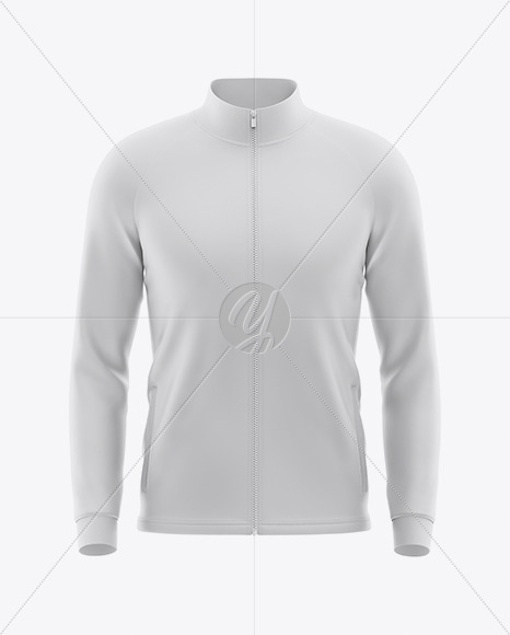 Men S Raglan Track Jacket Mockup Front View In Apparel Mockups On Yellow Images Object Mockups