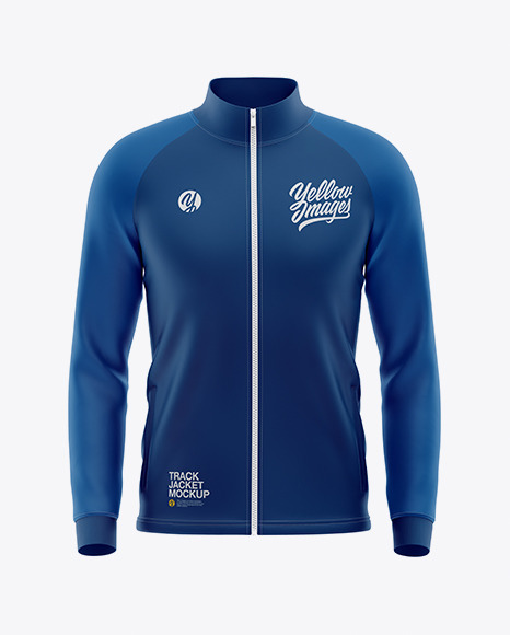 Download Men's Raglan Track Jacket Mockup - Front View in Apparel ...