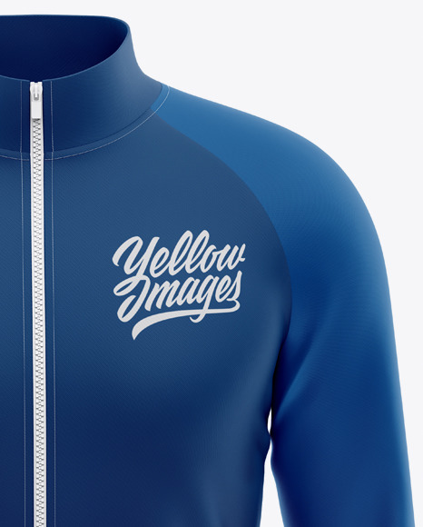 Download Men's Raglan Track Jacket Mockup - Front View in Apparel ...