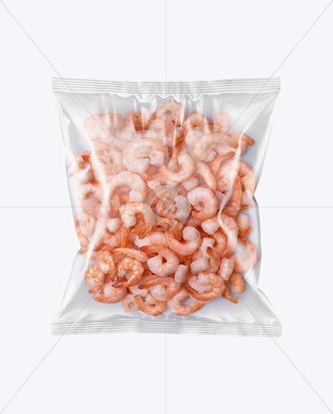 Plastic Bag With Shrimps Mockup In Bag Sack Mockups On Yellow Images Object Mockups