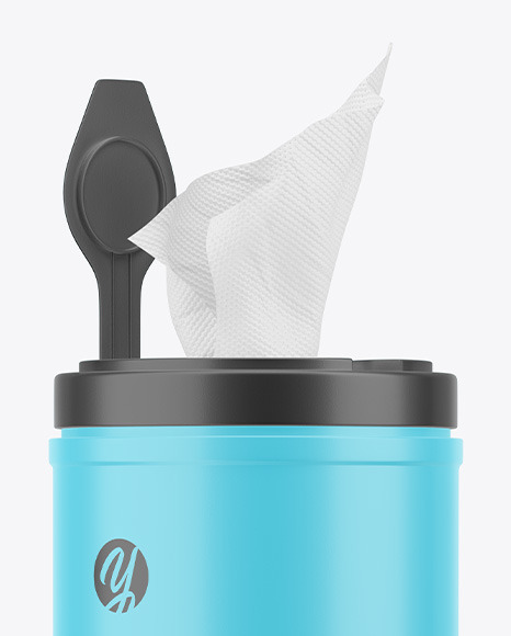 Download Matte Opened Sanitizing Wipes Canister Mockup In Packaging Mockups On Yellow Images Object Mockups PSD Mockup Templates