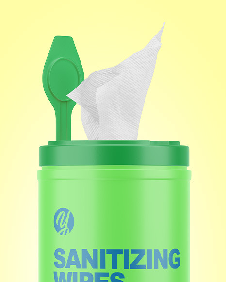 Download Matte Opened Sanitizing Wipes Canister Mockup In Packaging Mockups On Yellow Images Object Mockups PSD Mockup Templates