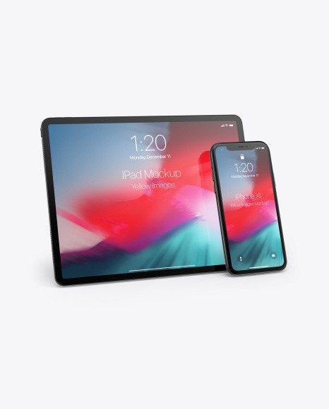 Download Apple Iphone 11 Pro W Ipad Pro Mockup In Device Mockups On Yellow Images Object Mockups Yellowimages Mockups