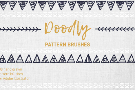 Hand Drawn Seamless Vector Brushes for Adobe Illustrator