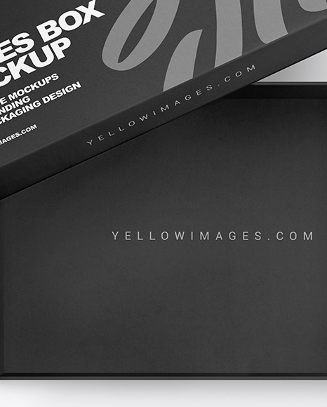 Opened Shoe Box Mockup In Box Mockups On Yellow Images Object Mockups