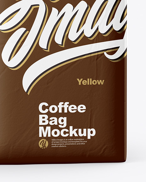 Download 250g Coffee Bag Mockup In Bag Sack Mockups On Yellow Images Object Mockups PSD Mockup Templates