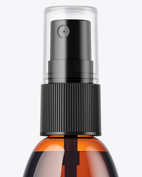 Amber Spray Bottle Mockup PSD #1