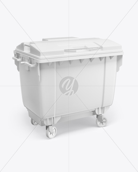 Download Plastic Glossy Rubbish Bin Mockup In Object Mockups On Yellow Images Object Mockups PSD Mockup Templates