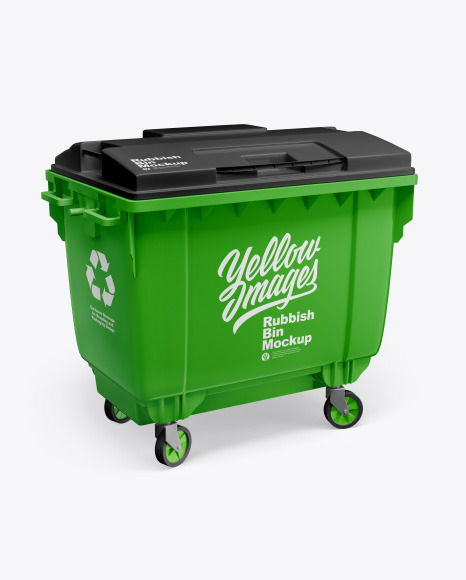 Download Plastic Glossy Rubbish Bin Mockup In Object Mockups On Yellow Images Object Mockups PSD Mockup Templates