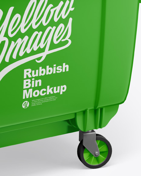 Download Plastic Glossy Rubbish Bin Mockup In Object Mockups On Yellow Images Object Mockups PSD Mockup Templates