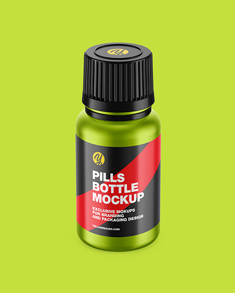 Download Metallic Pills Bottle Mockup