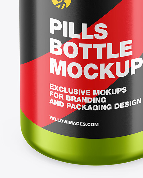 Download Metallic Pills Bottle Mockup In Bottle Mockups On Yellow Images Object Mockups PSD Mockup Templates