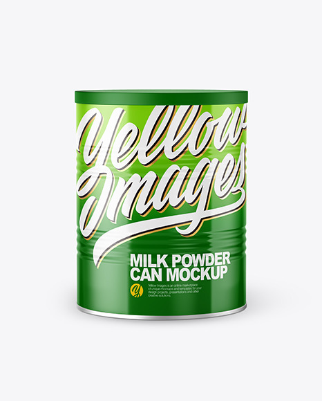 Download Glossy Powder Can Mockup In Can Mockups On Yellow Images Object Mockups PSD Mockup Templates