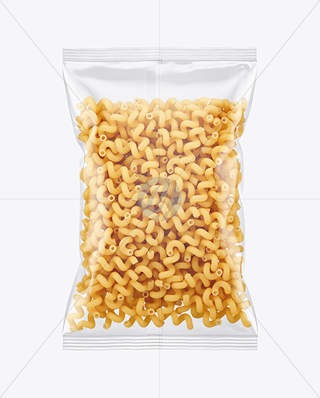 Download Plastic Bag With Cavatappi Pasta Mockup In Bag Sack Mockups On Yellow Images Object Mockups PSD Mockup Templates