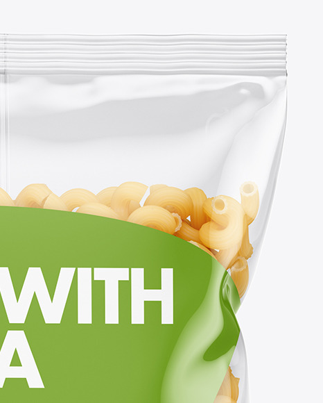 Download Plastic Bag With Cavatappi Pasta Mockup | Yellow Author