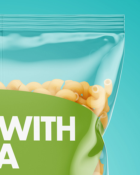 Download Plastic Bag With Cavatappi Pasta Mockup In Bag Sack Mockups On Yellow Images Object Mockups