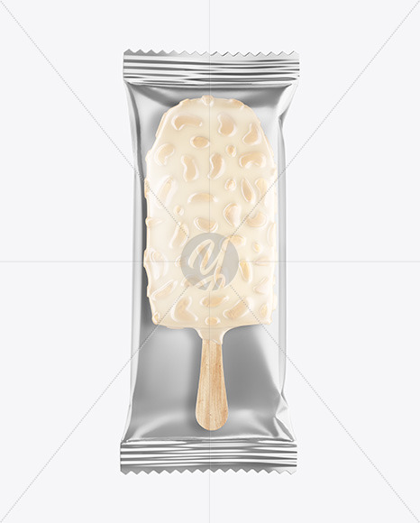 Download Ice Cream Bar Mockup in Flow-Pack Mockups on Yellow Images ...