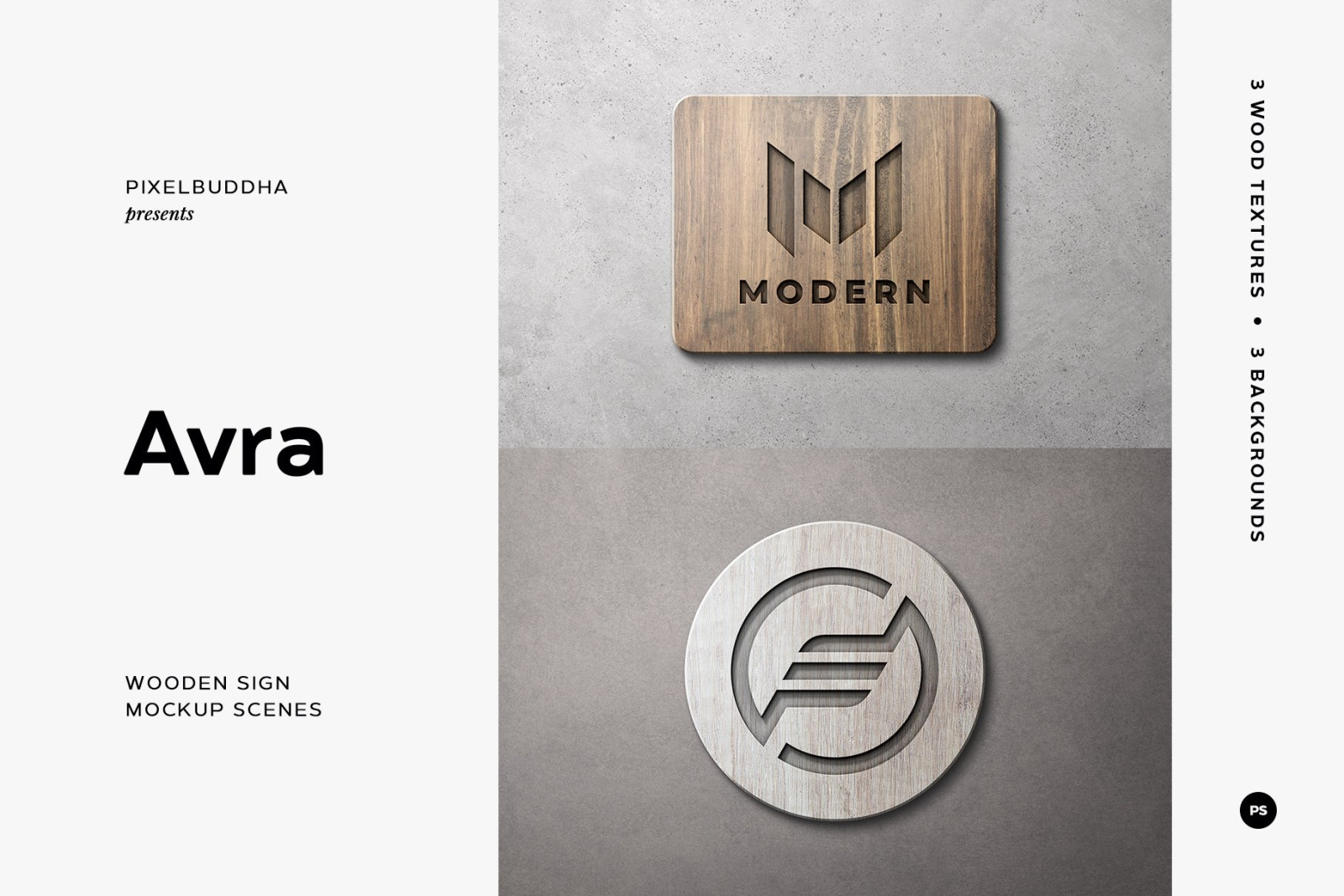 Wood Logo Mockup Free