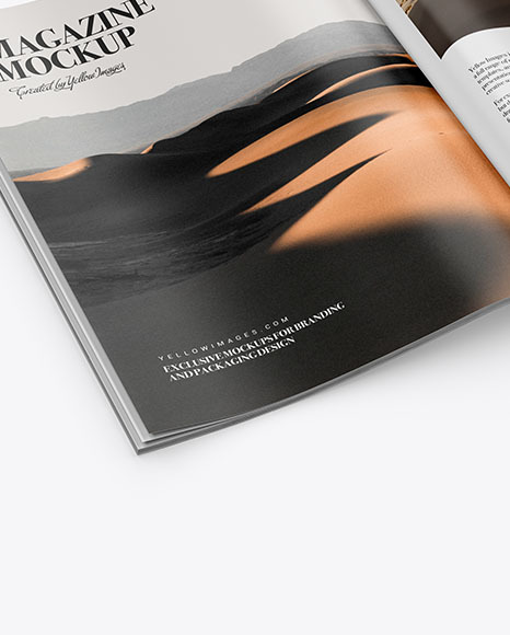Opened Magazine Mockup PSD #1