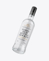 Clear Glass White Rum Bottle Mockup