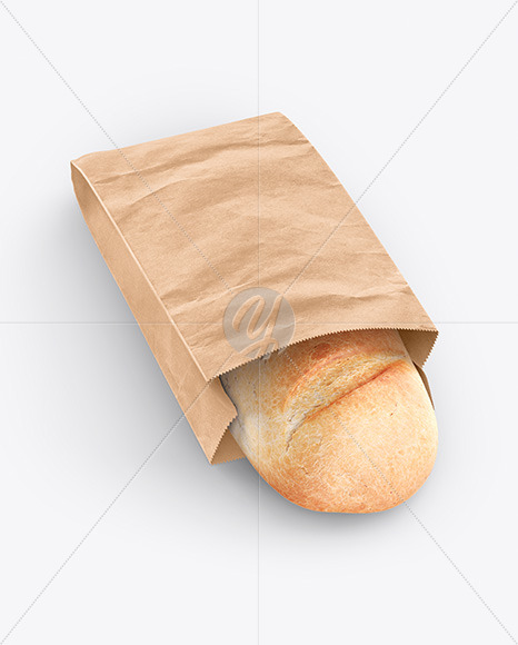 Download Paper Bag With Bread Mockup In Packaging Mockups On Yellow Images Object Mockups PSD Mockup Templates