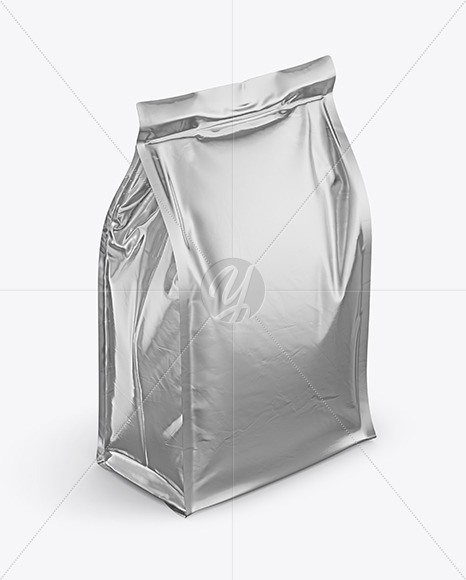 Download Glossy Metallic Food Bag Mockup In Bag Sack Mockups On Yellow Images Object Mockups PSD Mockup Templates