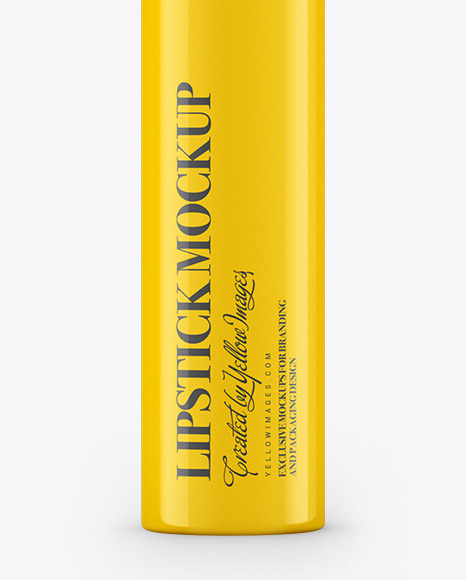 Download Lipstick Mockup In Tube Mockups On Yellow Images Object Mockups PSD Mockup Templates