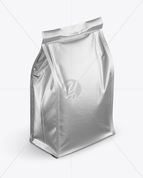 Glossy Food Bag Mockup Front View In Bag Sack Mockups On Yellow Images Object Mockups