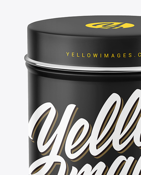 Download Matte Tin Can Mockup In Can Mockups On Yellow Images Object Mockups PSD Mockup Templates