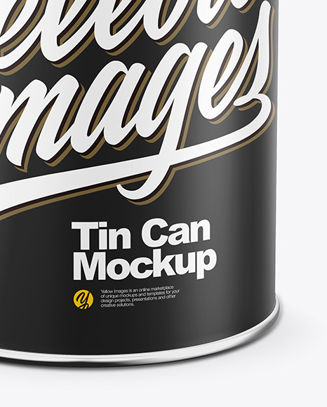 Download Matte Tin Can Mockup In Can Mockups On Yellow Images Object Mockups PSD Mockup Templates