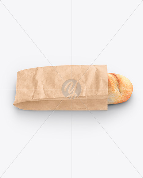 Download Paper Bag With Bread Mockup In Packaging Mockups On Yellow Images Object Mockups Yellowimages Mockups