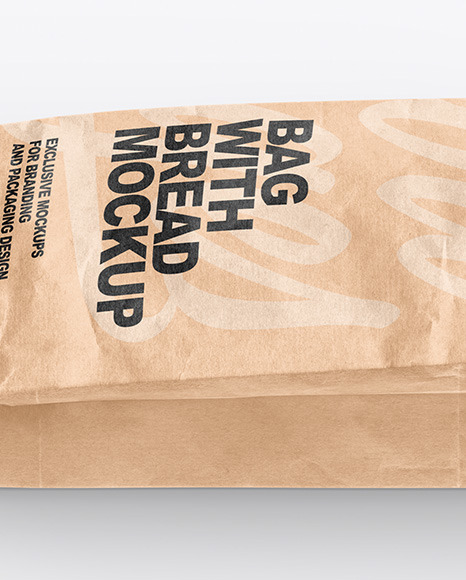 Download Paper Bag With Bread Mockup In Packaging Mockups On Yellow Images Object Mockups PSD Mockup Templates