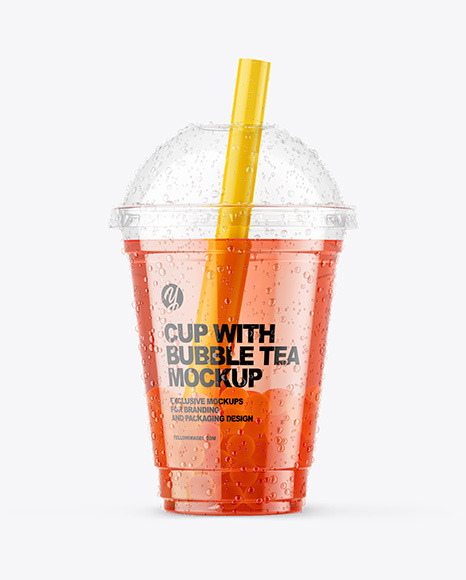 Download Fruit Bubble Tea Cup Mockup In Cup Bowl Mockups On Yellow Images Object Mockups Yellowimages Mockups