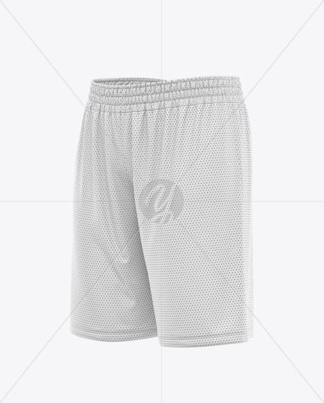 Download Basketball Reversible Mesh Short Mockup Front Half Side View In Apparel Mockups On Yellow Images Object Mockups