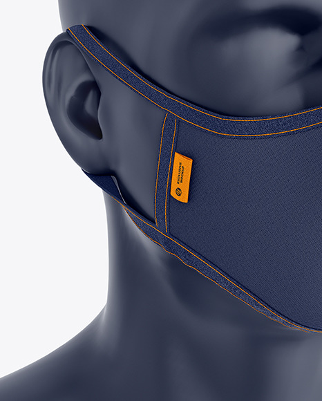 Download Face Mask Mockup Half Side View In Apparel Mockups On Yellow Images Object Mockups