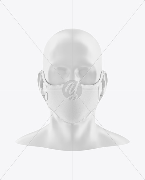 Face Mask Mockup Front View In Apparel Mockups On Yellow Images Object Mockups