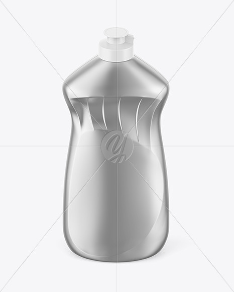 Download Washing Up Liquid Metallic Bottle W Closed Cap Mockup In Bottle Mockups On Yellow Images Object Mockups