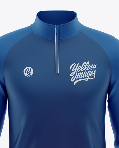 Men's Raglan Quarter-Zip Pullover Mockup - Front View in ...