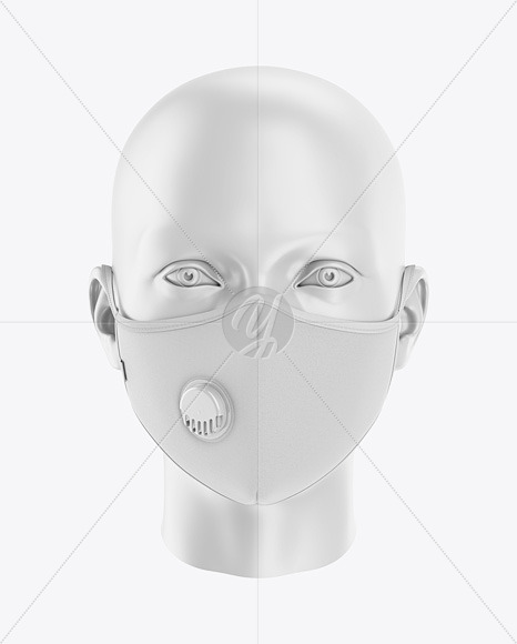 Download Anti Pollution Face Mask With Exhalation Valve In Apparel Mockups On Yellow Images Object Mockups