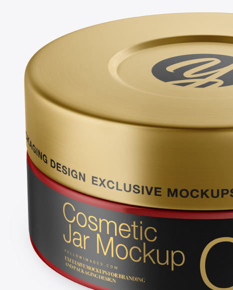 Download Glossy Cream Jar Mockup in Jar Mockups on Yellow Images Object Mockups