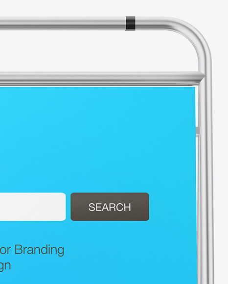 Metallic Street Stand Mockup PSD #2