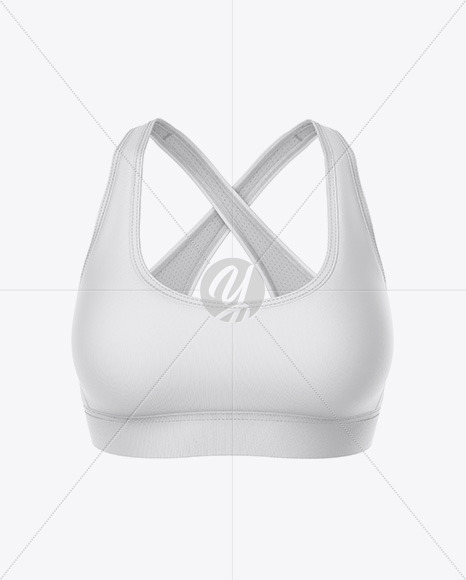 Women S Sports Bra Mockup Front View In Apparel Mockups On Yellow Images Object Mockups