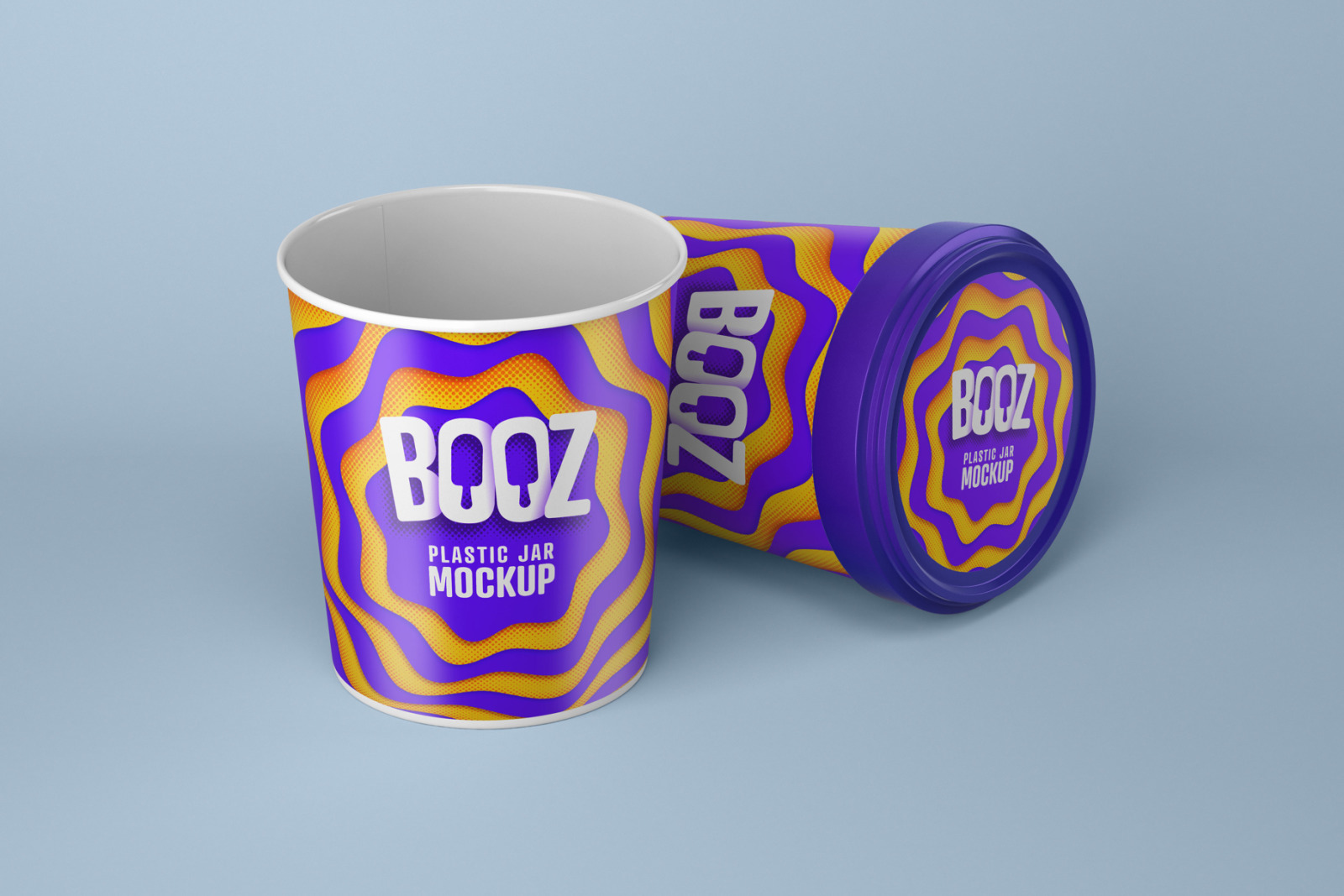 Download Ice Cream Cup Mockup Set Ice Cream Box In Packaging Mockups On Yellow Images Creative Store PSD Mockup Templates