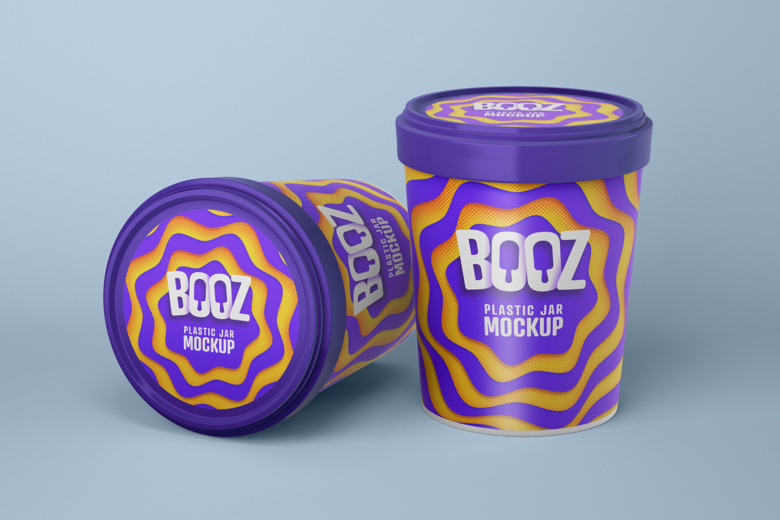 Download Ice Cream Cup Mockup Set Ice Cream Box In Packaging Mockups On Yellow Images Creative Store PSD Mockup Templates