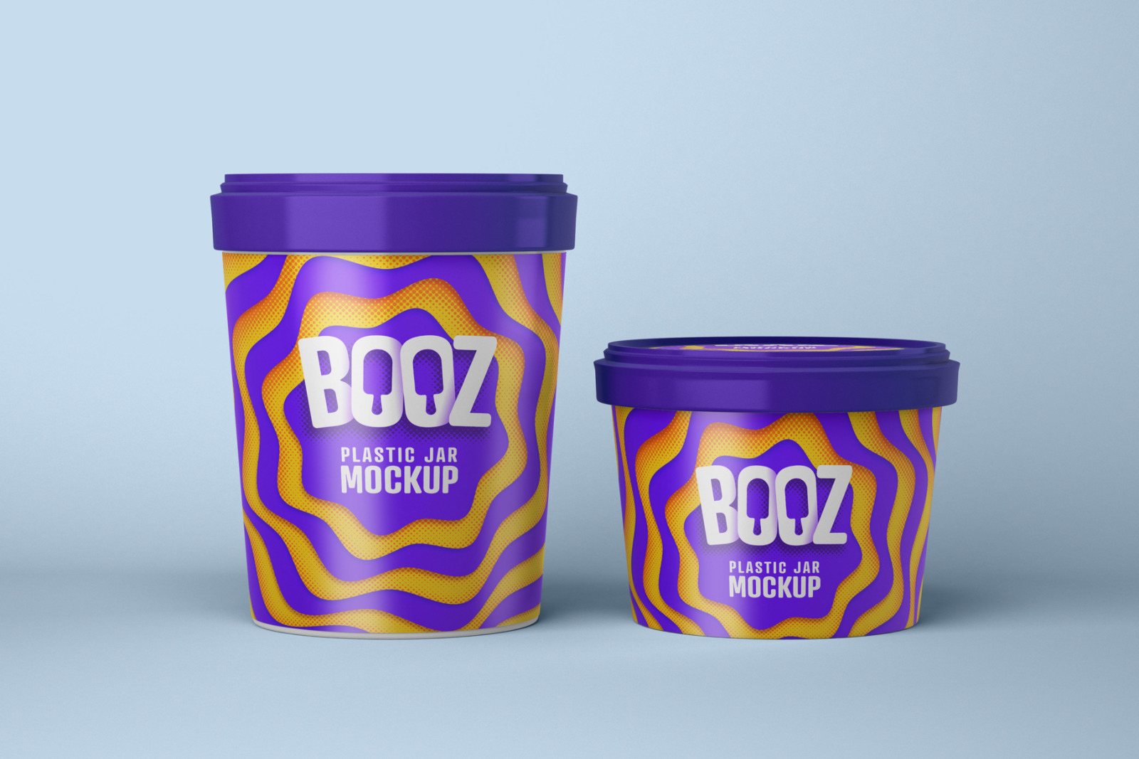 Download Ice Cream Cup Mockup Set Ice Cream Box In Packaging Mockups On Yellow Images Creative Store PSD Mockup Templates