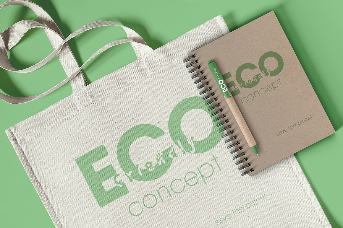 Branding Eco Concept Mockup In Stationery Mockups On Yellow Images Creative Store