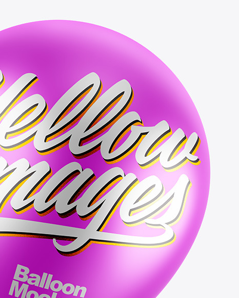 Metallic Balloon Mockup PSD #6