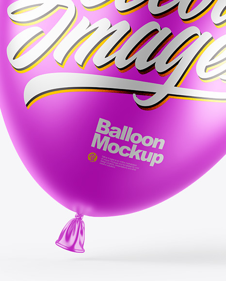 Metallic Balloon Mockup PSD #7