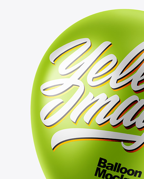 Metallic Balloon Mockup PSD #5
