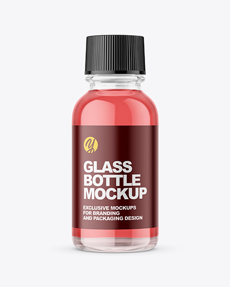 Download 30ml Clear Glass Pharmacy Bottle Mockup in Bottle Mockups ...